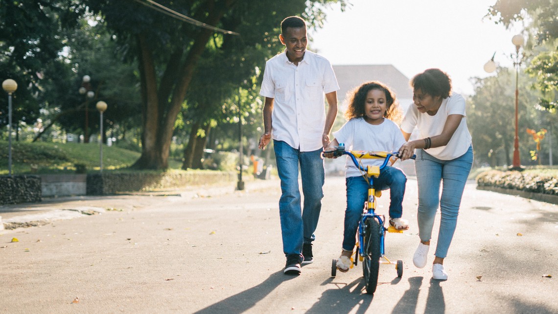 Child Couple Cyclist 1128318